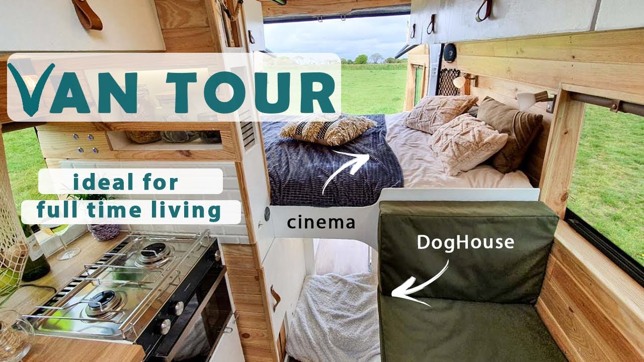 VAN TOUR | the Vanlife with the comfort of camping car, with a doghouse and a washing machine!