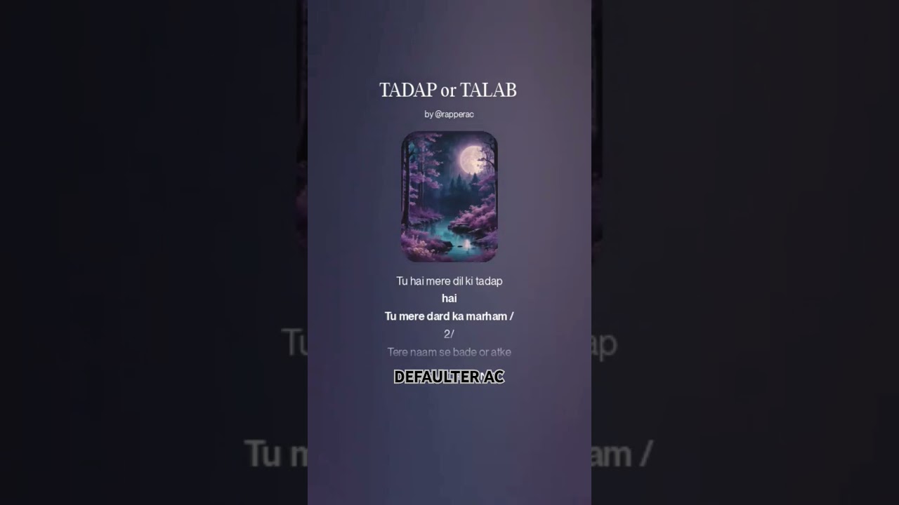 Tadap or Talab - by rapper AC #drillmusic #music #rap #chopperflow