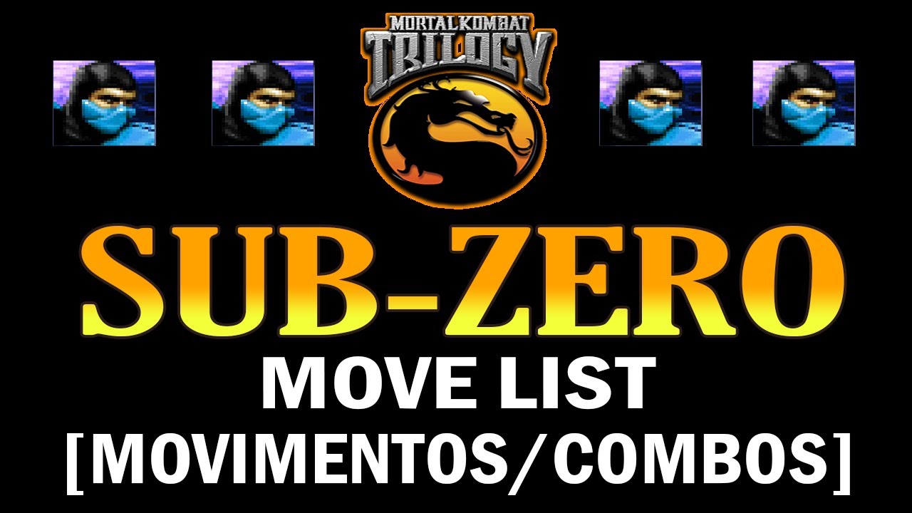 Mortal Kombat Trilogy (PS1) - Classic Sub-Zero Move List [Movimentos/Combos]