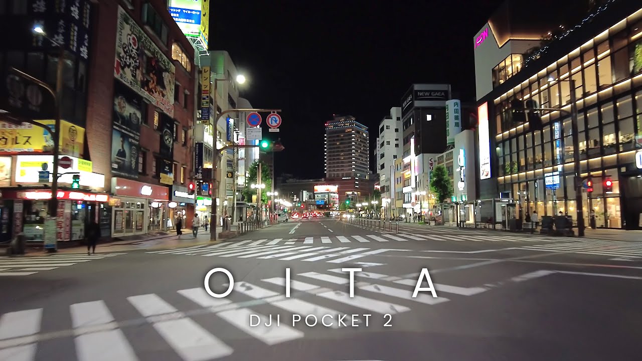 【4K】大分ドライブ  Oita sunset and night view drive / DJI POCKET 2【#56】