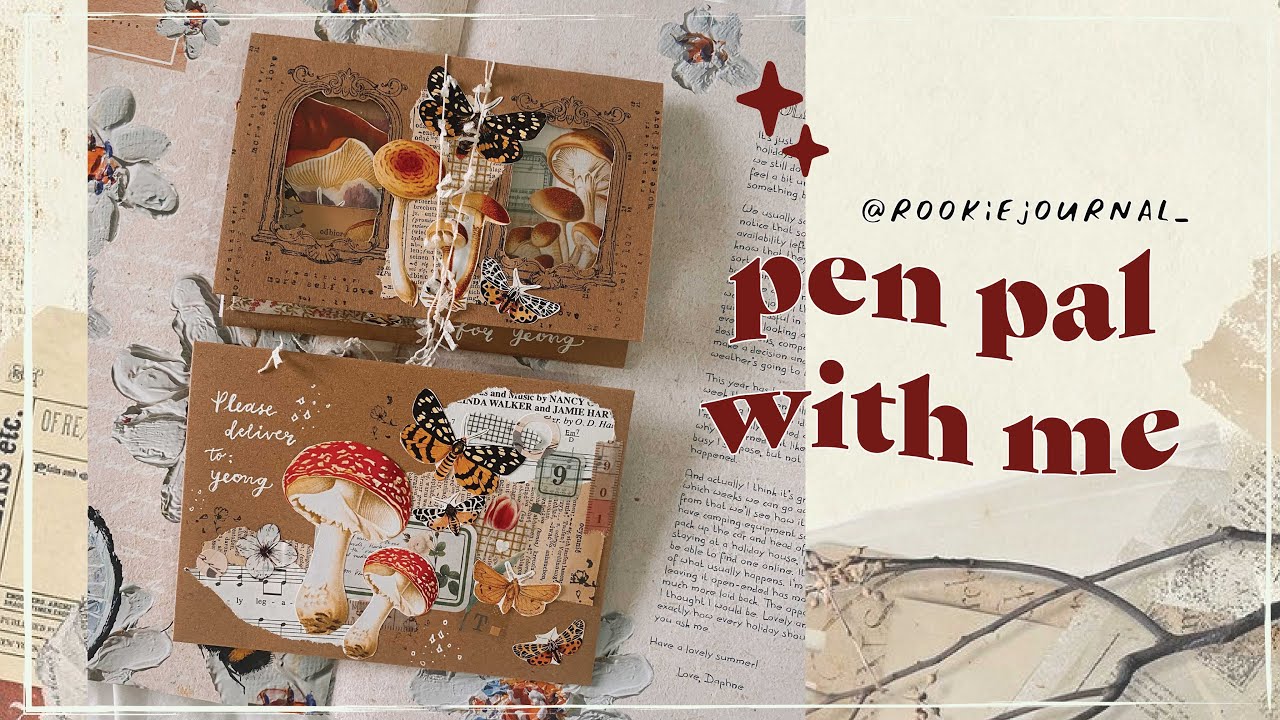 PEN PAL WITH ME 🍄 Mushroom & Moths Theme | Dear Yeong  #penpalwithme #snailmail