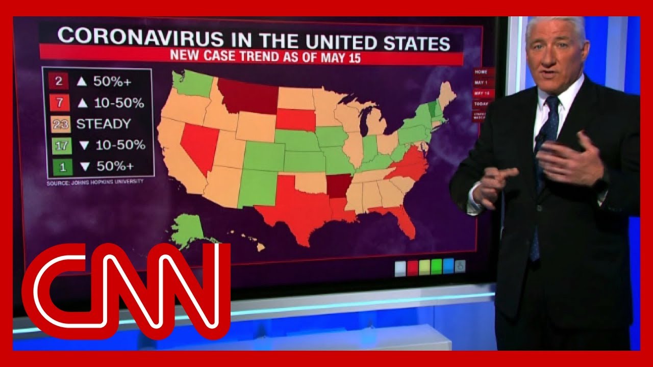 See how state coronavirus trends evolved in May