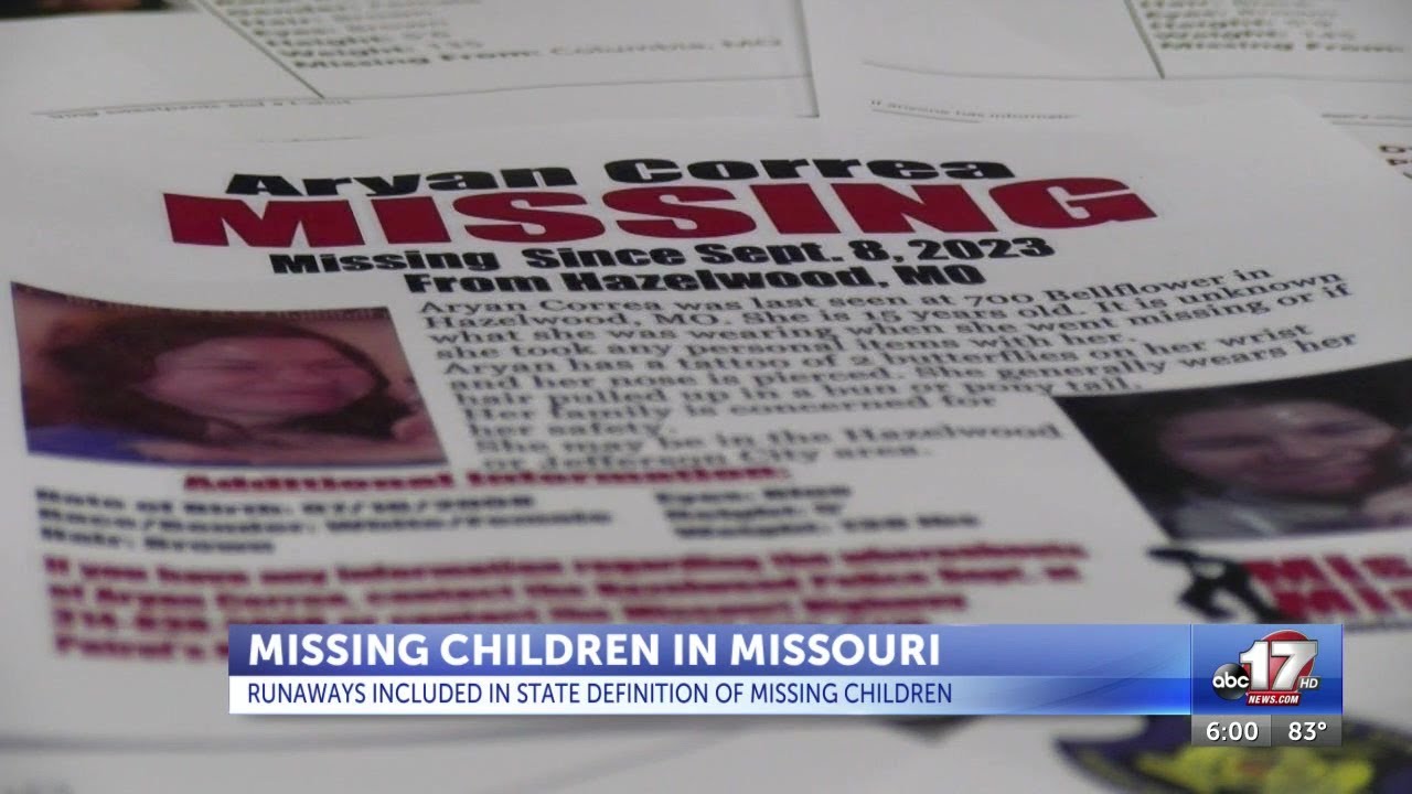 ‘Every kid counts’: 700 active missing children cases reported in Missouri; 475 from 2023