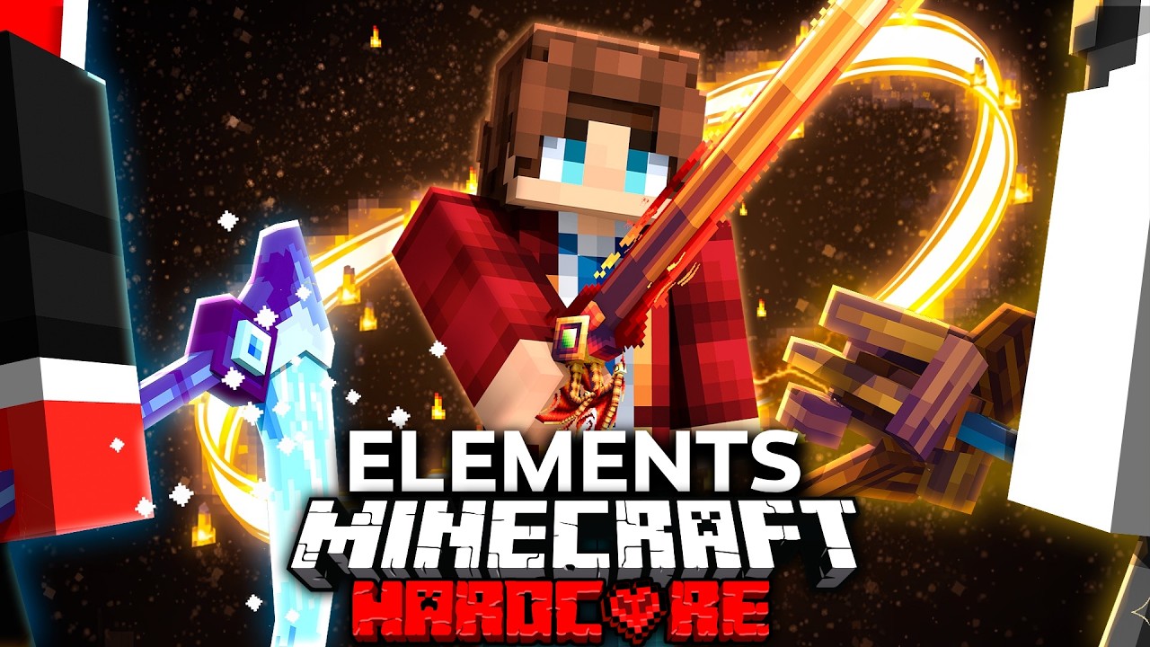 100 Players Simulate an ELEMENTAL Hunger Games in Minecraft
