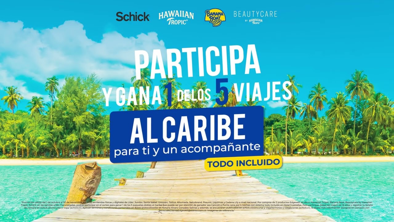 ¡Participa por 1 de los 5 viajes al Caribe!