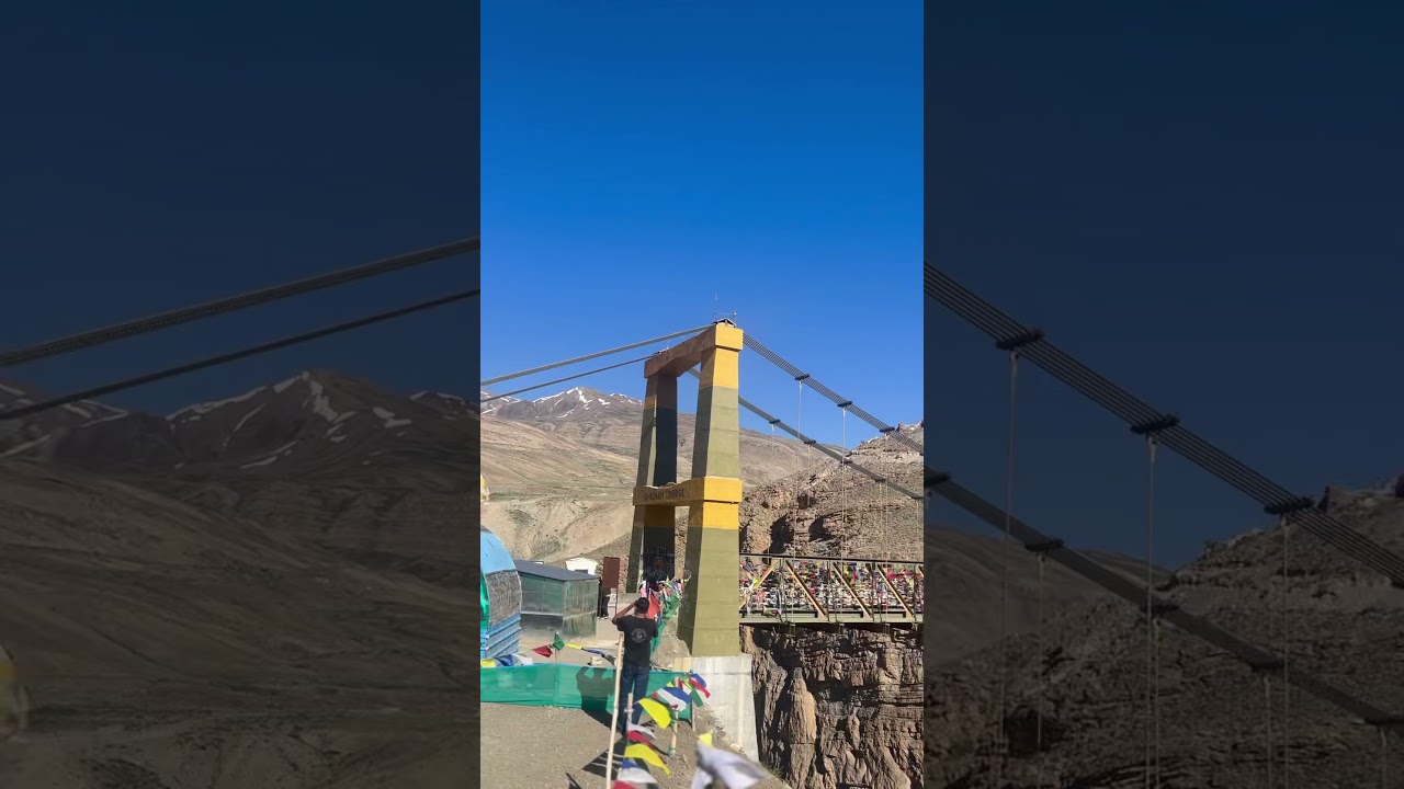 Asia highest bridge🫡 Chicham Bridge 🌁 #spitivalley #chichambridge #highestbridge #incredibleindia