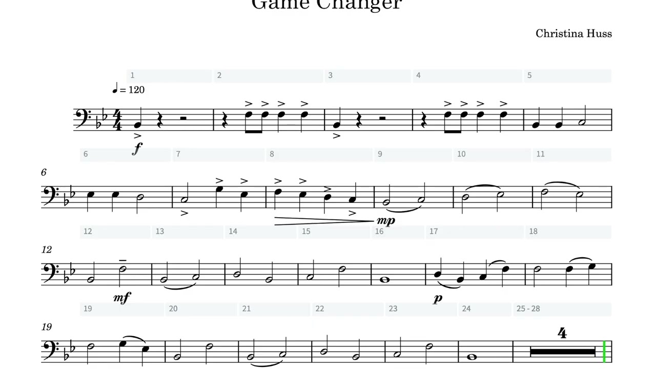(Trombone) Game Changer Play-Along