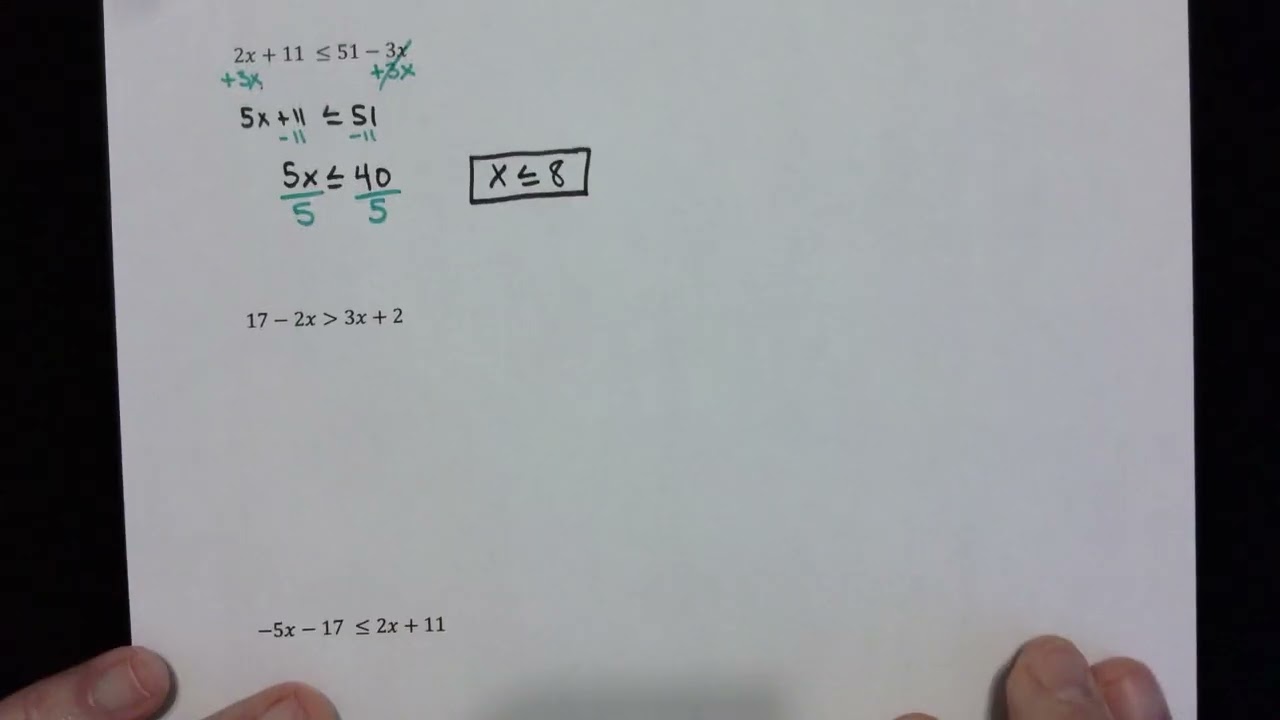 Solving a Two Step Linear Inequality with Multiple Occurrences of the Variable