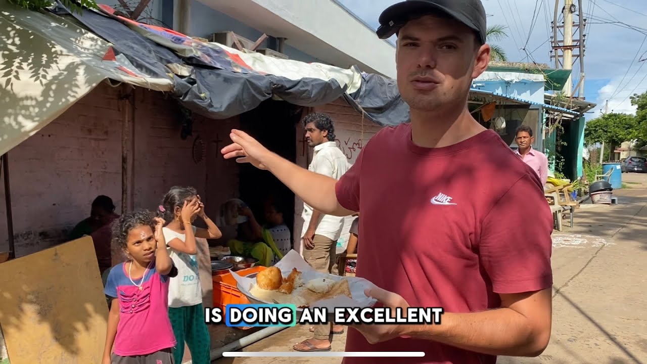 Trying Punugulu, Idly, dosa made by Lady in front of the house for 10rs