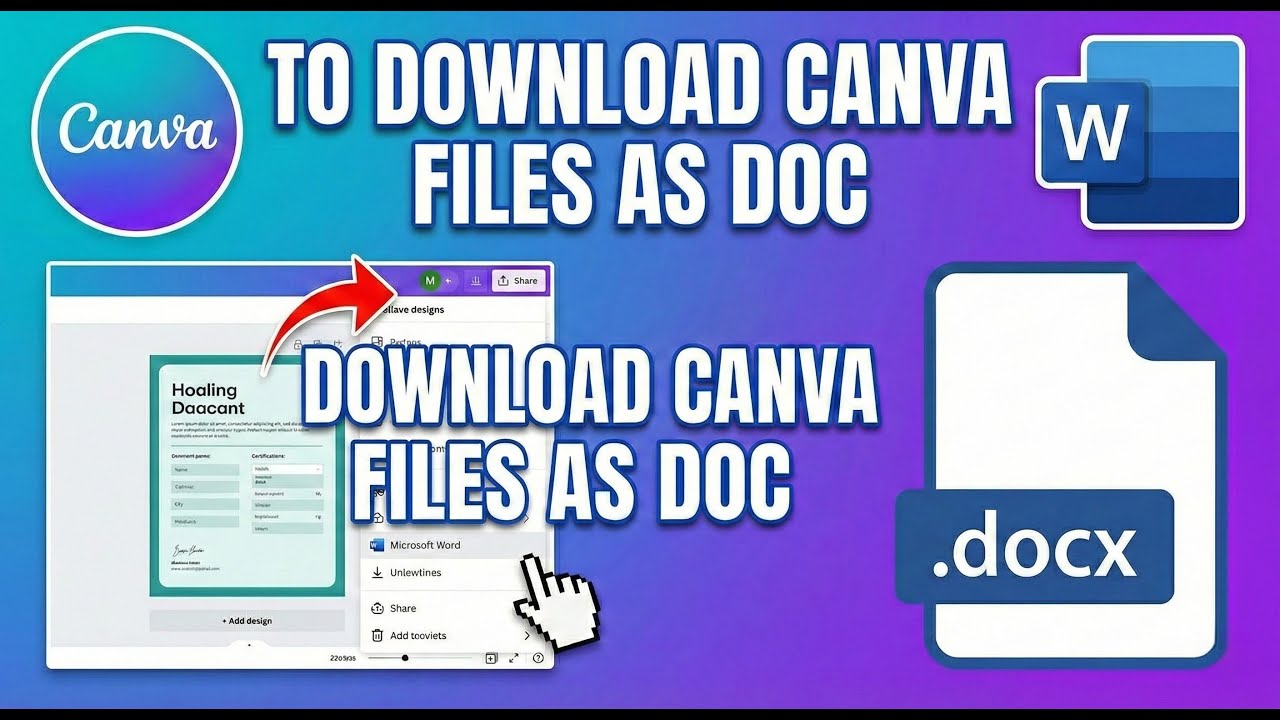 How To Download Canva Files As Doc File | Tech Tips