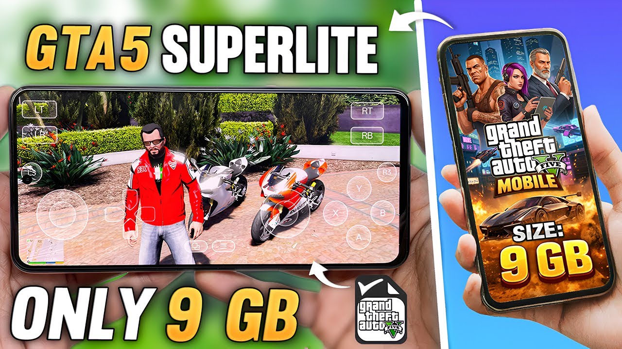 How to Play GTA 5 SUPERLITE on Android 🔥 9GB ONLY | GameHub Lite Emulator Setup + Best Settings !!