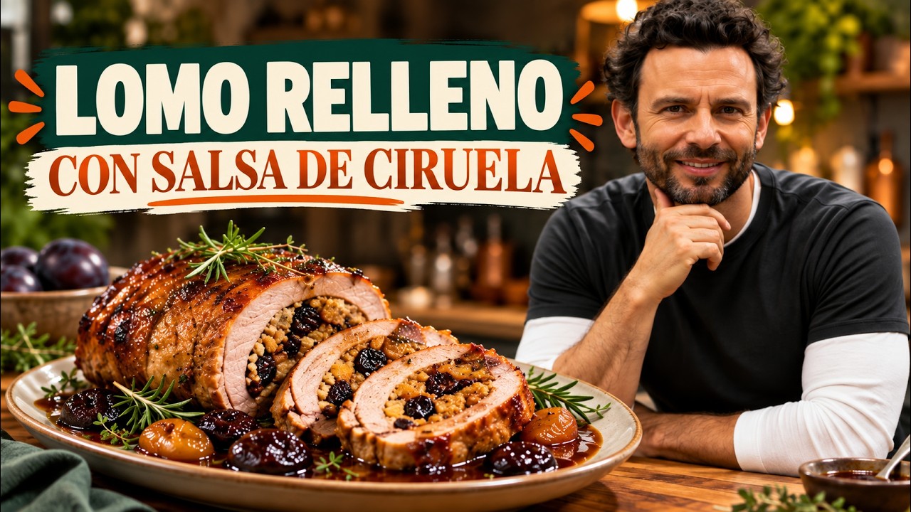 ¡Sorprende en Navidad con este LOMO RELLENO EN SALSA DE CIRUELA fácil y delicioso!
