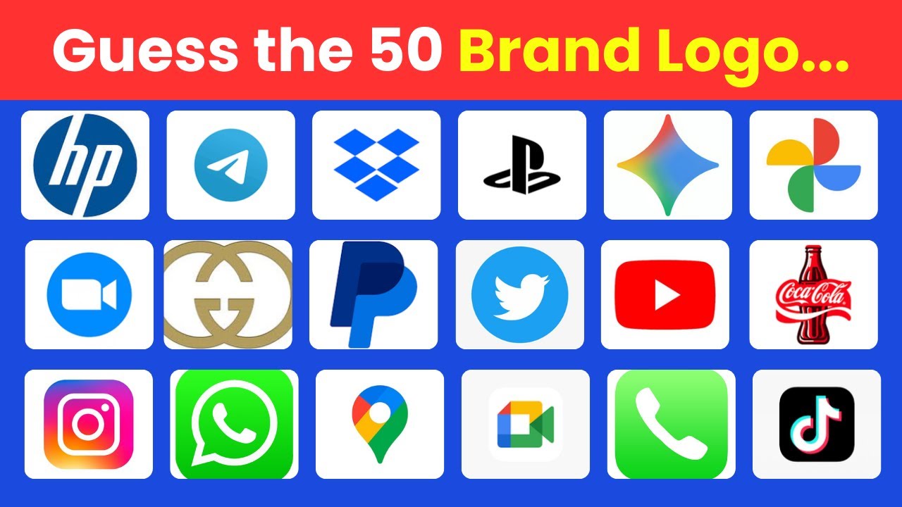 Guess the 50 Brand Logos! 🔥🤔 | Famous Logo Quiz for Kids & Adults | Baali Cartoons
