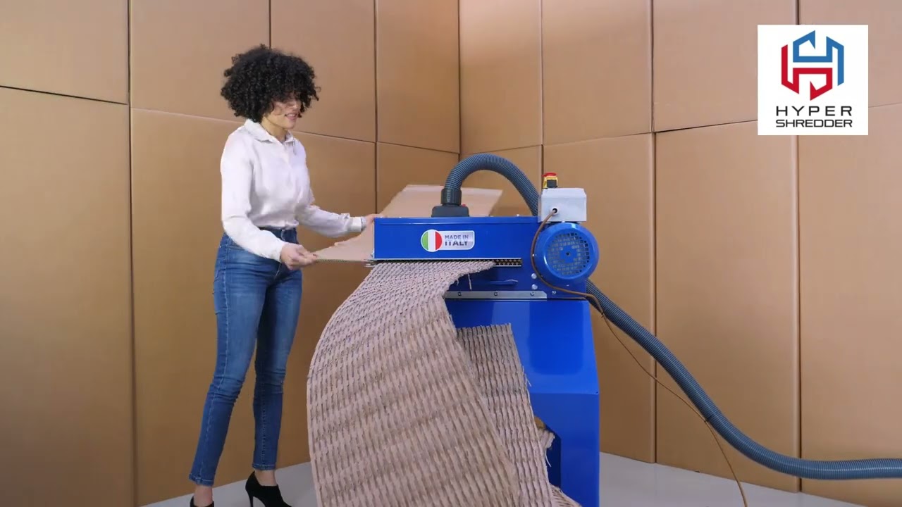 TURN WASTE INTO VALUE with the HyperShredder Cardboard Shredder! - HS400 SMART