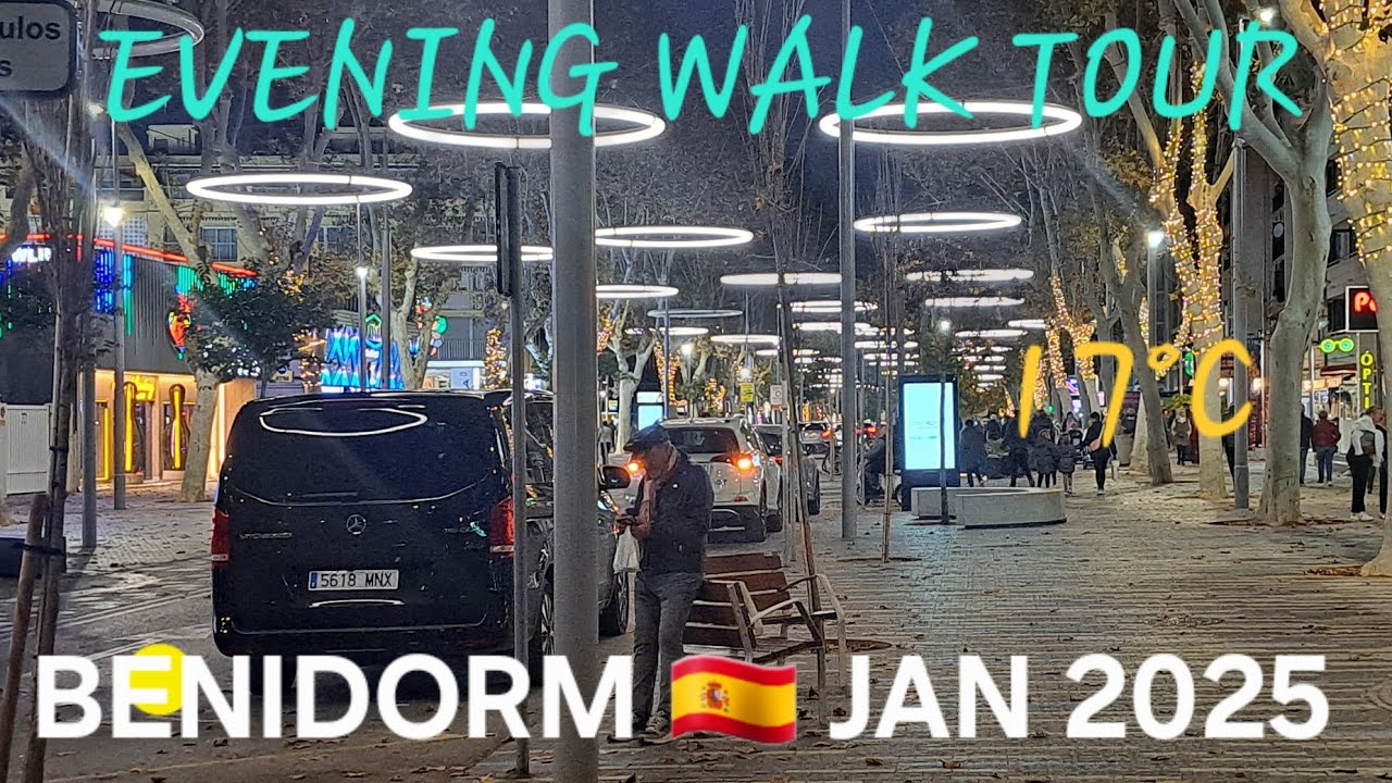 40 MINUTES OF BENIDORM 🇪🇸 WINTER WALK TOUR - JAN 2025 | Old To Av.Del Mediterraneo | 4K-HDR #uk