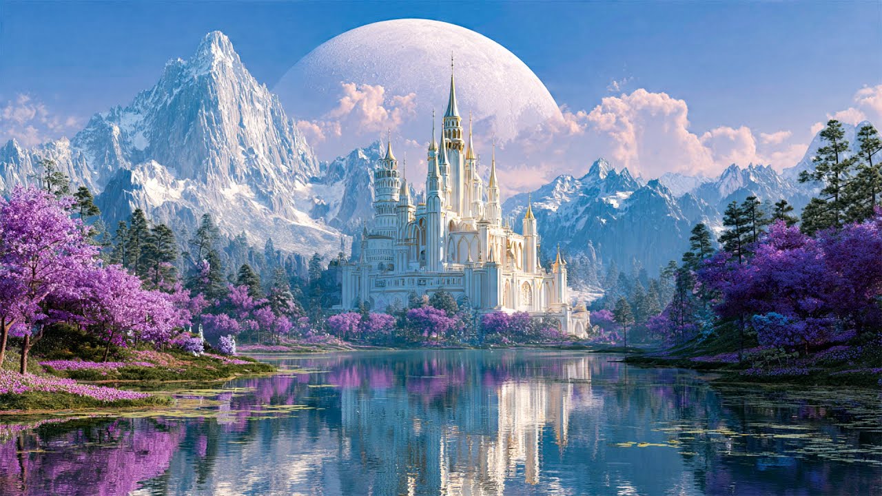 The Moonlit Alpine Palace of Eternal Dreams | 4K Fantasy Architecture