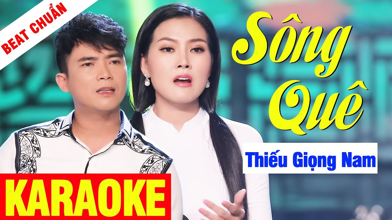 Sông Quê (KARAOKE) - Kim Thoa & Lê sang | Thiếu Giọng Nam
