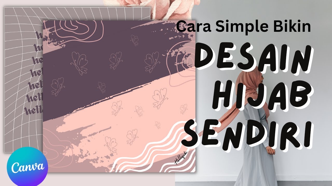 Cara membuat desain hijab sendiri di canva GRATISSS! | Tutorial Canva by Hellofebi