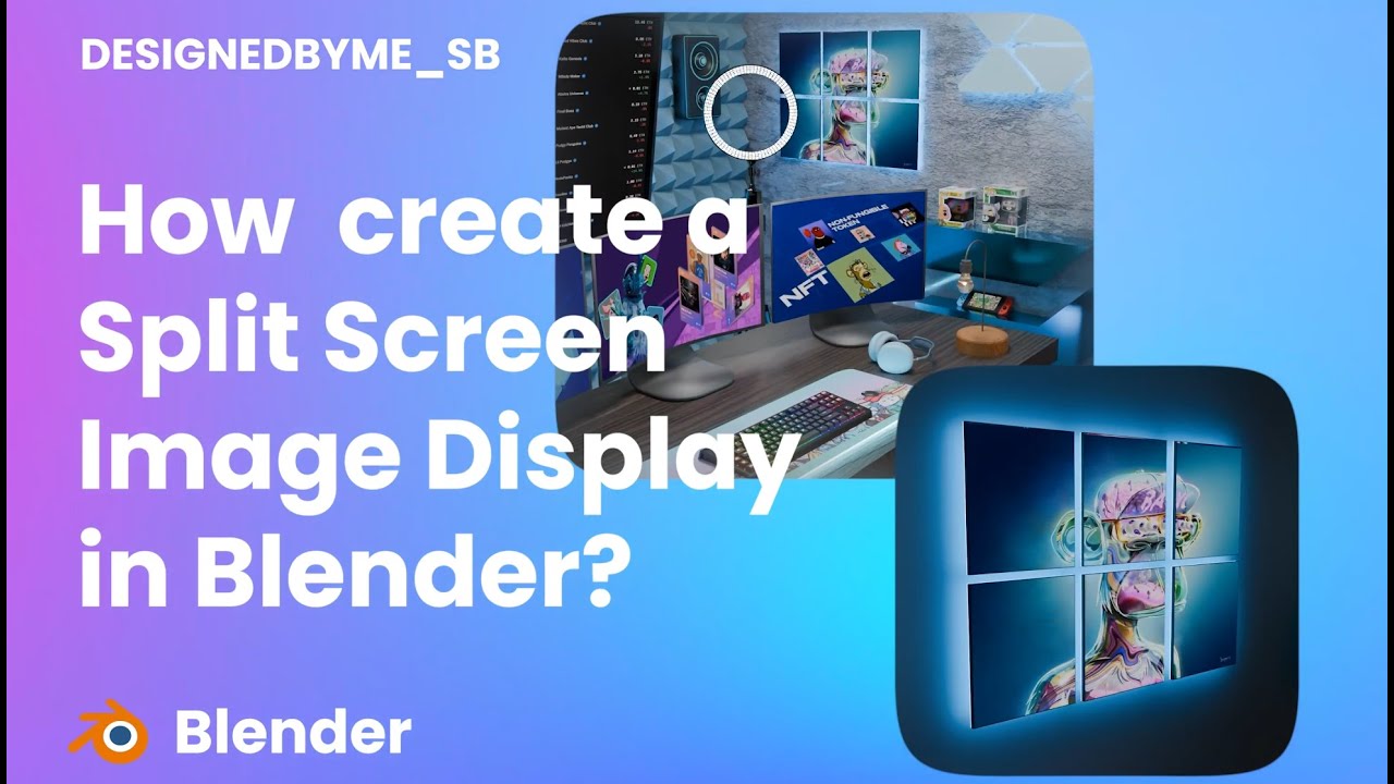 🖥✂️HOW CREATE A SLIP SCREEN IMAGE DISPLAY IN BLENDER?🖥✂️