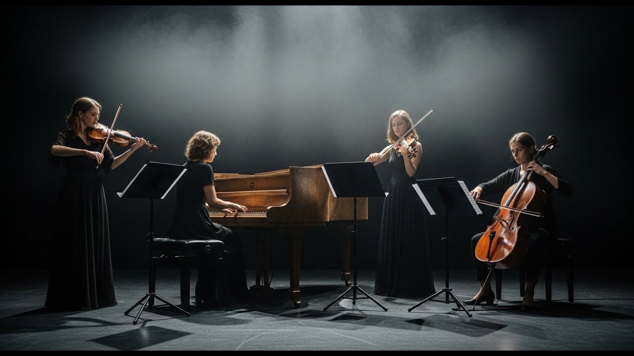 Melodías Suaves De Piano Y Cuerdas Envuelven La Noche En Calma Para Un Café Y Lectura Serene