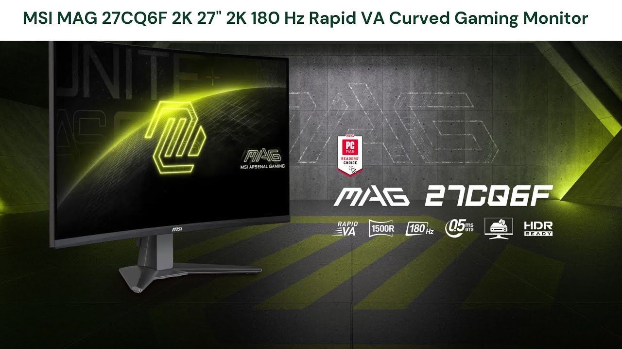 Sri Lanka first 4K unboxing video for MSI MAG 27CQ6F 2K 180Hz 27 inches curved VA gaming monitor