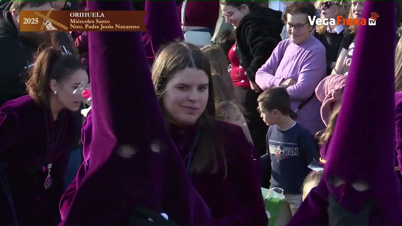 Procesión Mmía.  Ntro.  Padre Jesús Nazareno.  Orihuela. Miércoles Santo 2025
