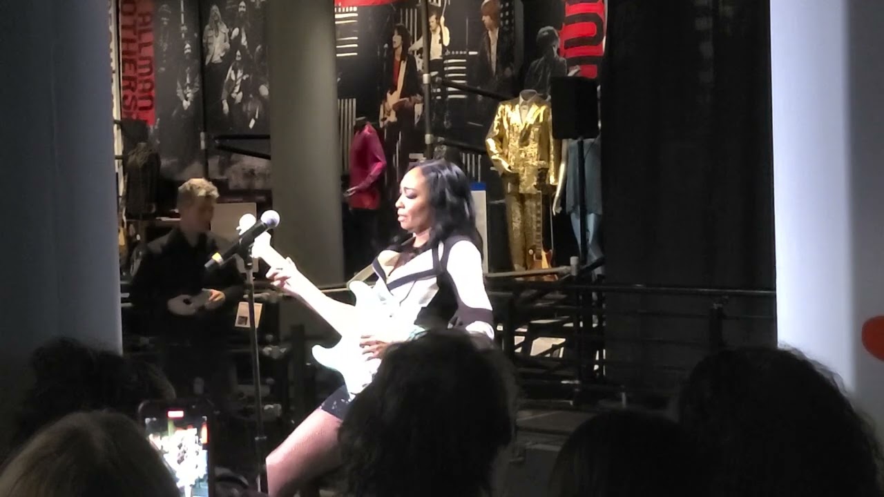 Malina Moye jamming her song 