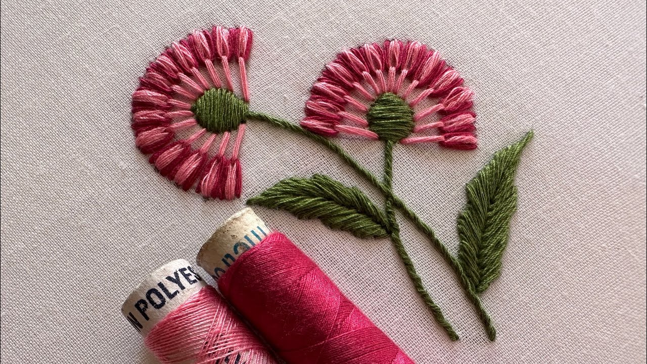 Marvellous hand embroidery design |#art |#flower |#handbroidery 