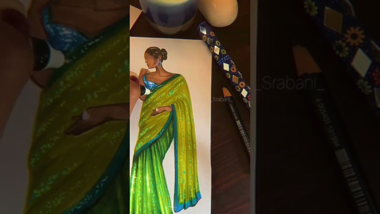 Sequins Saree ✨ Art Studio by Srabani