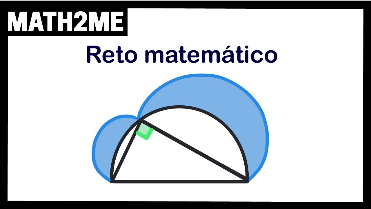 ÁREA SOMBREADA en Triángulo y SemiCírculos | Reto matemático