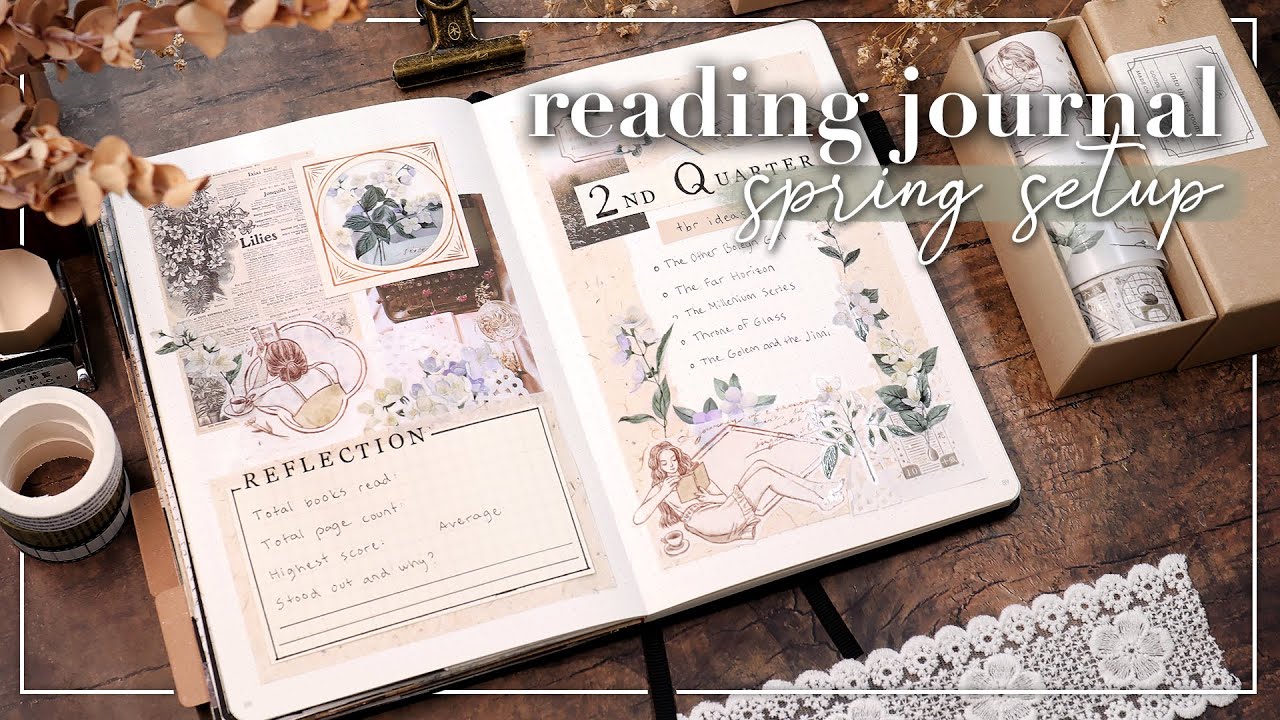 📚 Reading Journal Setup for Spring // 2nd Quarter Layout & Books