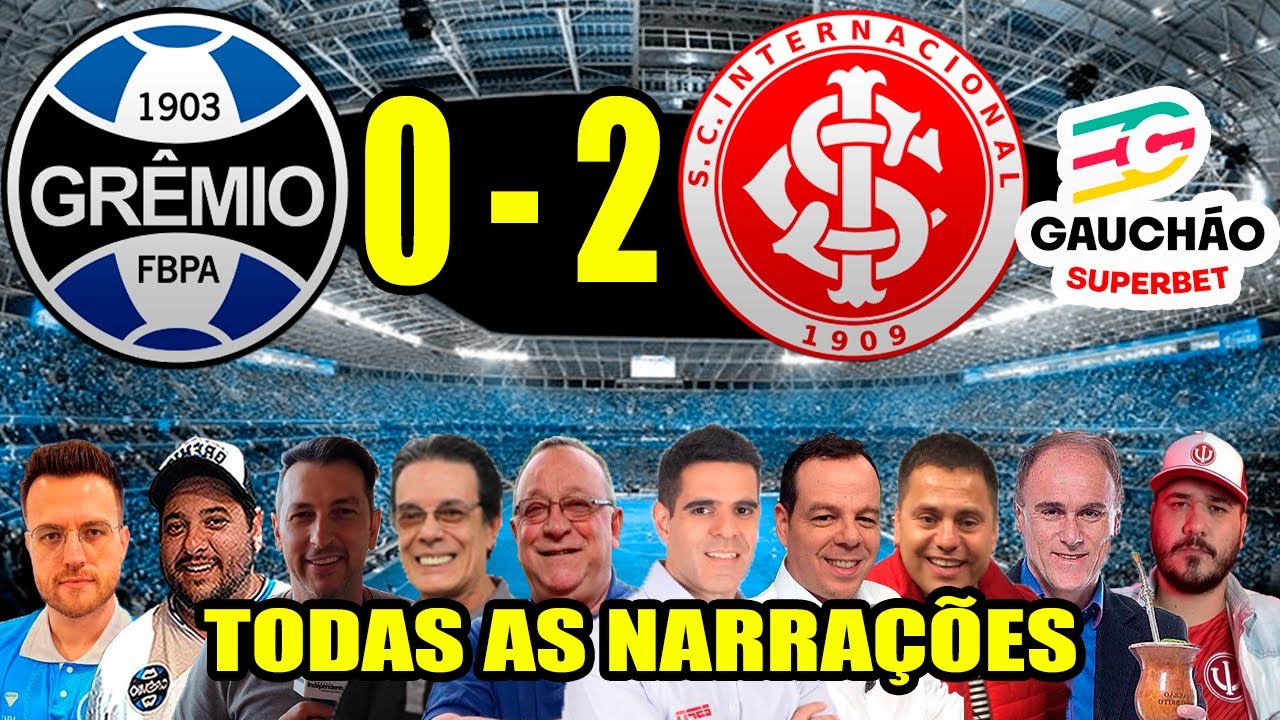 Todas as narrações - Grêmio 0 x 2 Internacional | Final do Gauchão 2025