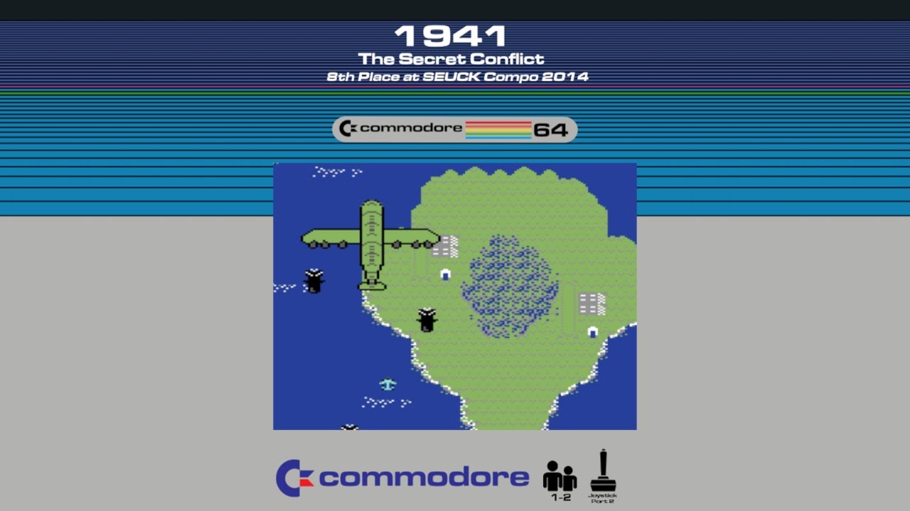 Commodore 64 - 1941: The Secret Conflict 'Title & Gameplay'
