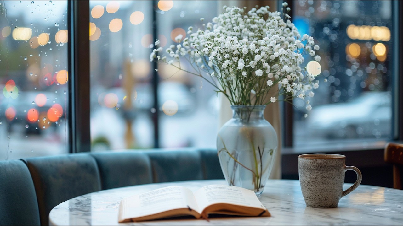 🌧 유리창에 흐르는 빗방울, 조용한 카페에서 듣는 피아노와 바이올린 | Rainy Café Piano & Violin for Reading