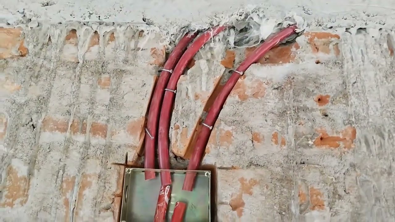 Wall cutting pipe o bord fitting electric ⚡।। ওয়াল কাটিং বোর্ড ফিটিং #viral #electrical  