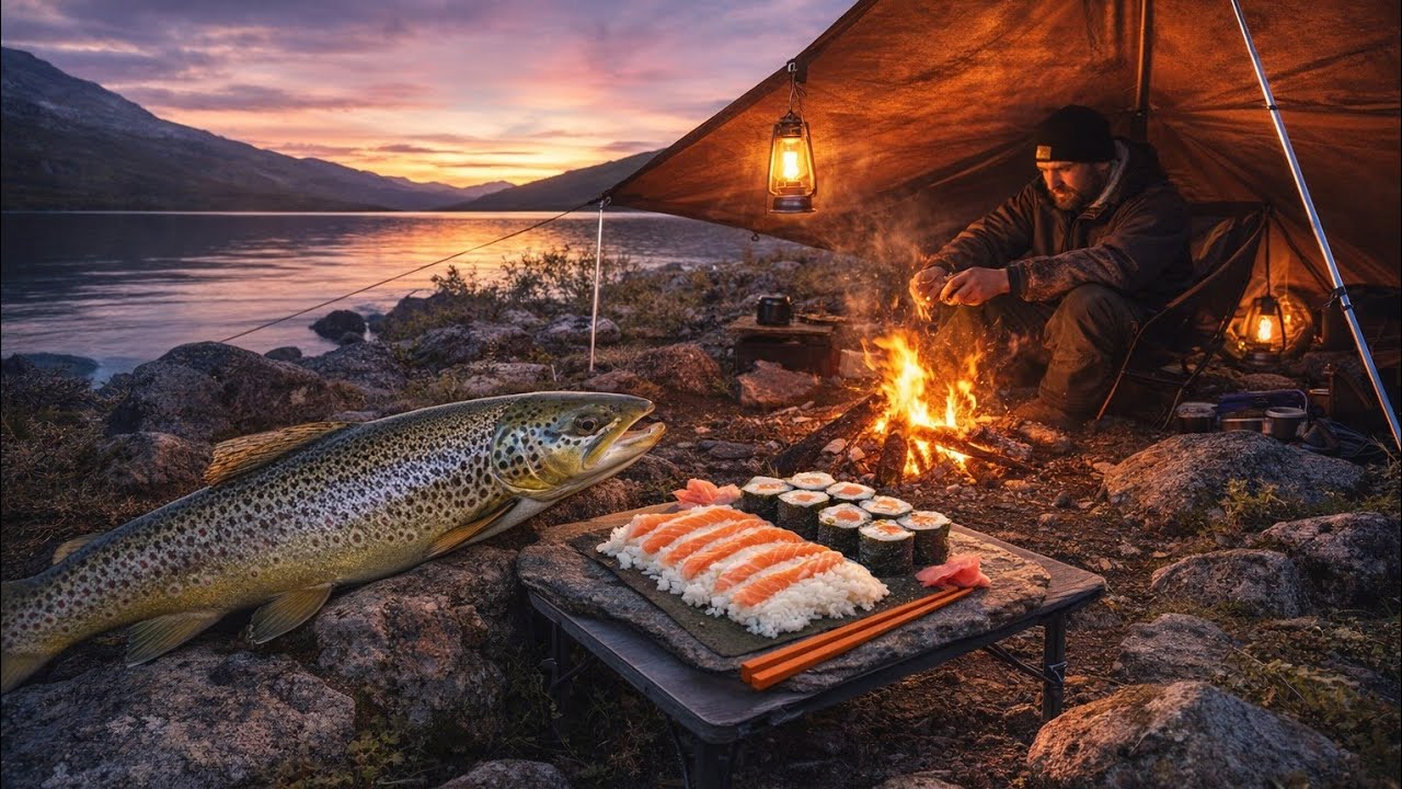 SURVIVING a Heavy Storm: Wild Mountain Trout - Catch n Cook