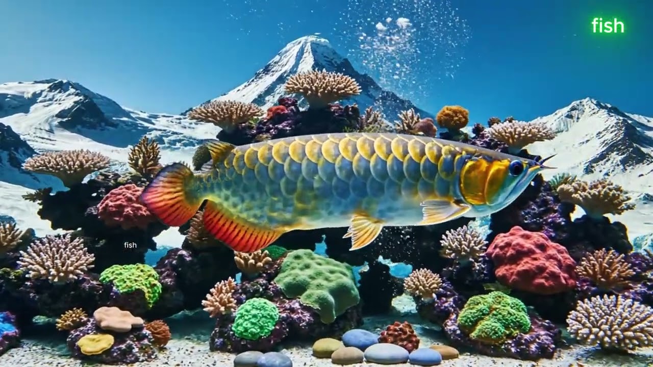 A Golden Arowana’s Magical Aquatic Forest on the Frozen Mountain HAPPY NEW YEAR 2026 4K