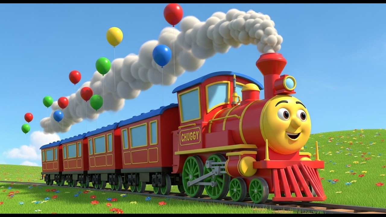 Chuggy the Train and the Balloon Bridge | Train Song for Toddlers | Colorful Nursery Rhyme