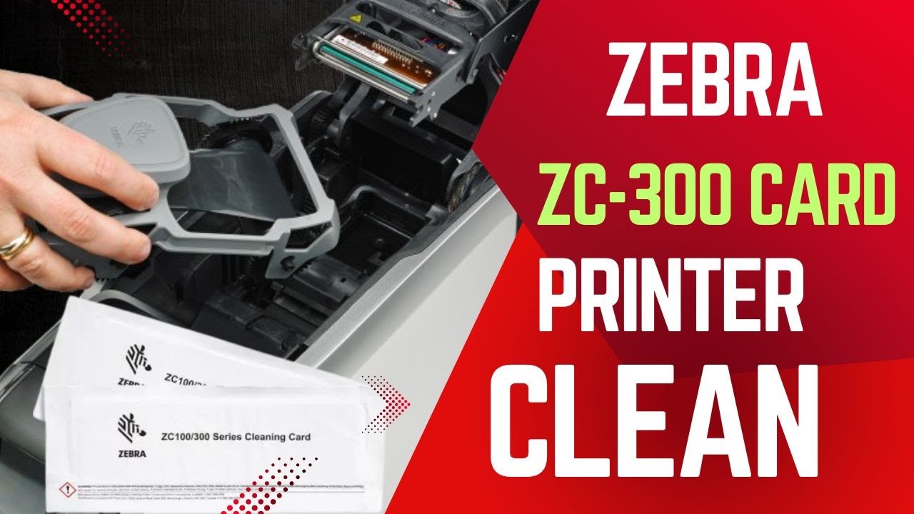 How to clean Zebra ZC300 card printer using cleaning card