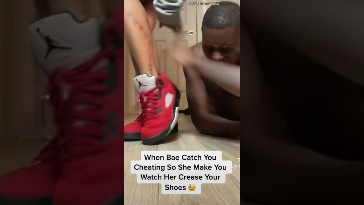 Man Cheats On His Girlfriend & She Destroys His Shoes Instead Of Breaking Up #viral #relatable #fyp