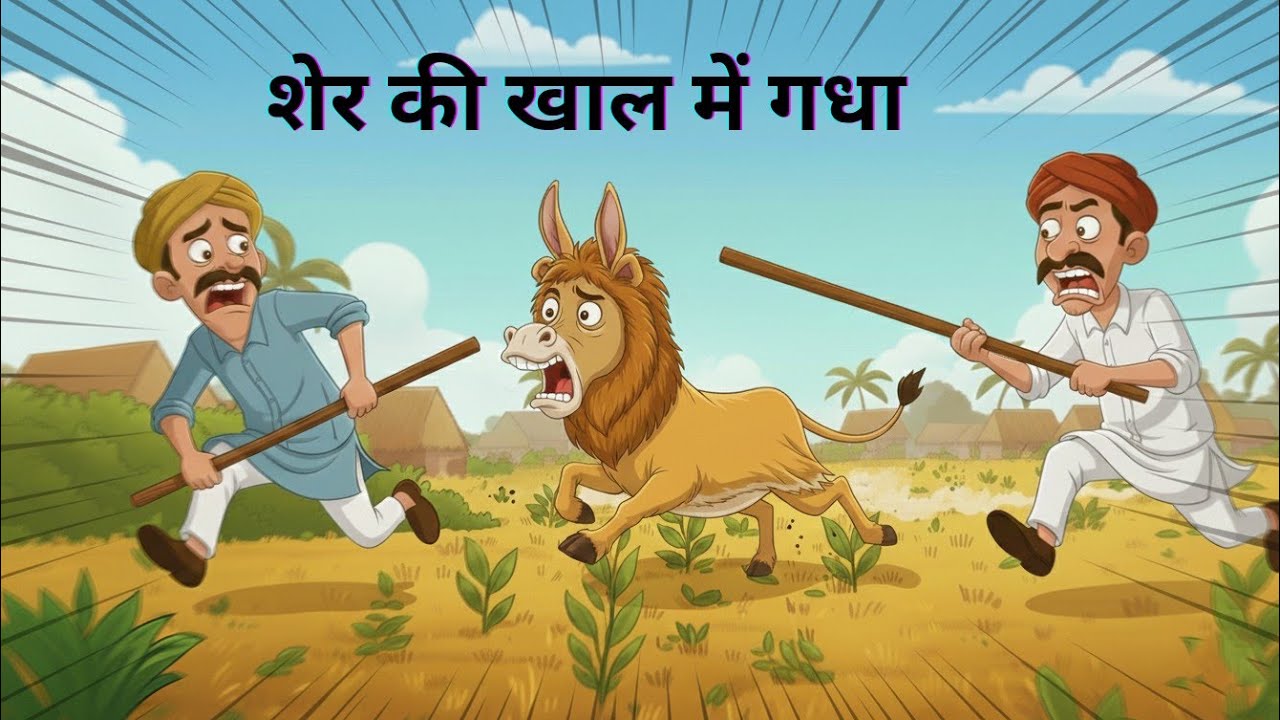 ढोलू गधे की अनोखी कहानी | शेर की खाल में गधा | Moral Story for Kids