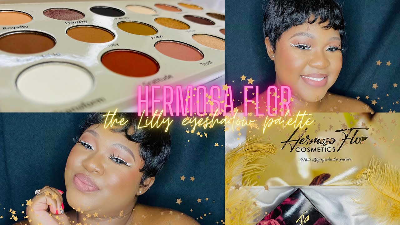 Hermosa Flor Cosmetics white Lilly Eyeshadow Pallete Review | South African YouTuber