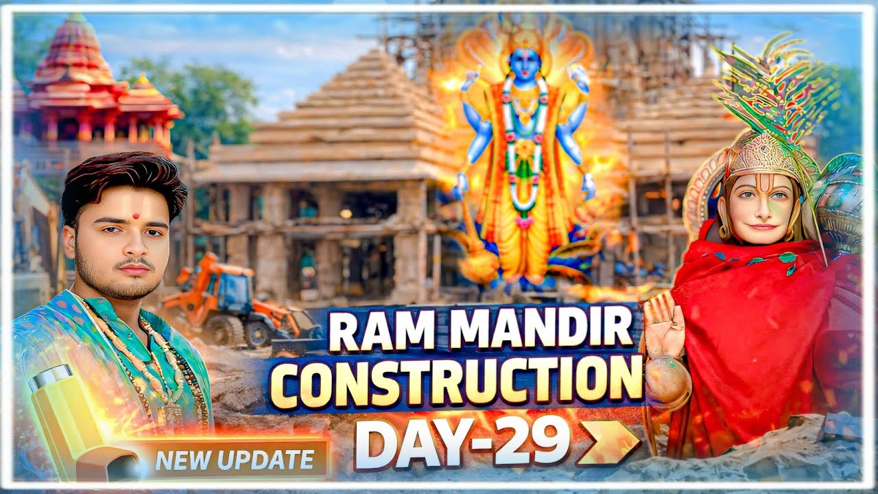DAY- 29 🛕Finally Ram Mandir Ka पिलर का काम Kam Shuru Ho Gaya🚩 
