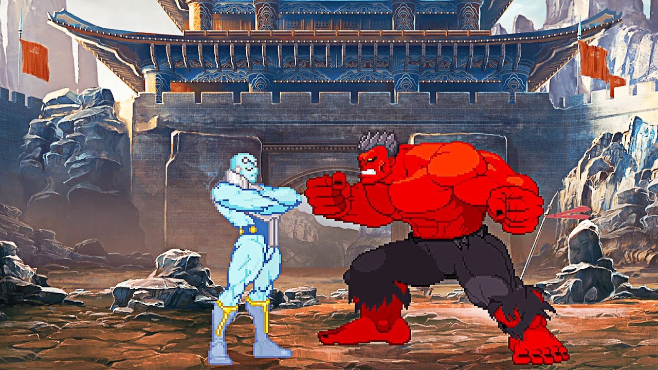 BRAINIAC VS RED HULK (VERY HARD) - EPIC FIGHT!