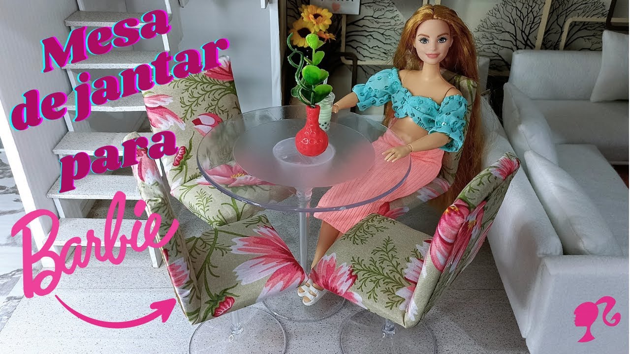 COMO FAZER MESA SALA DE JANTAR PARA BARBIE