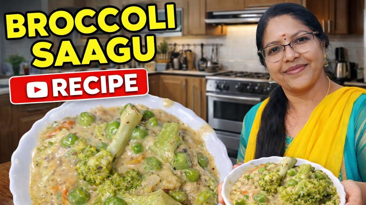 ಹಸಿರು ಹೂ ಕೋಸು ಸಾಗು /Broccoli Curry. Recipe In Kannada.@TulsiSimpleCooking .