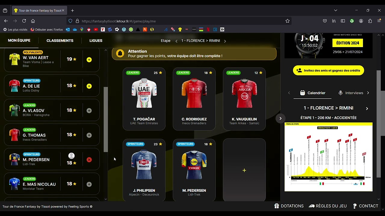 Tour de France Fantasy by Tissot 2024