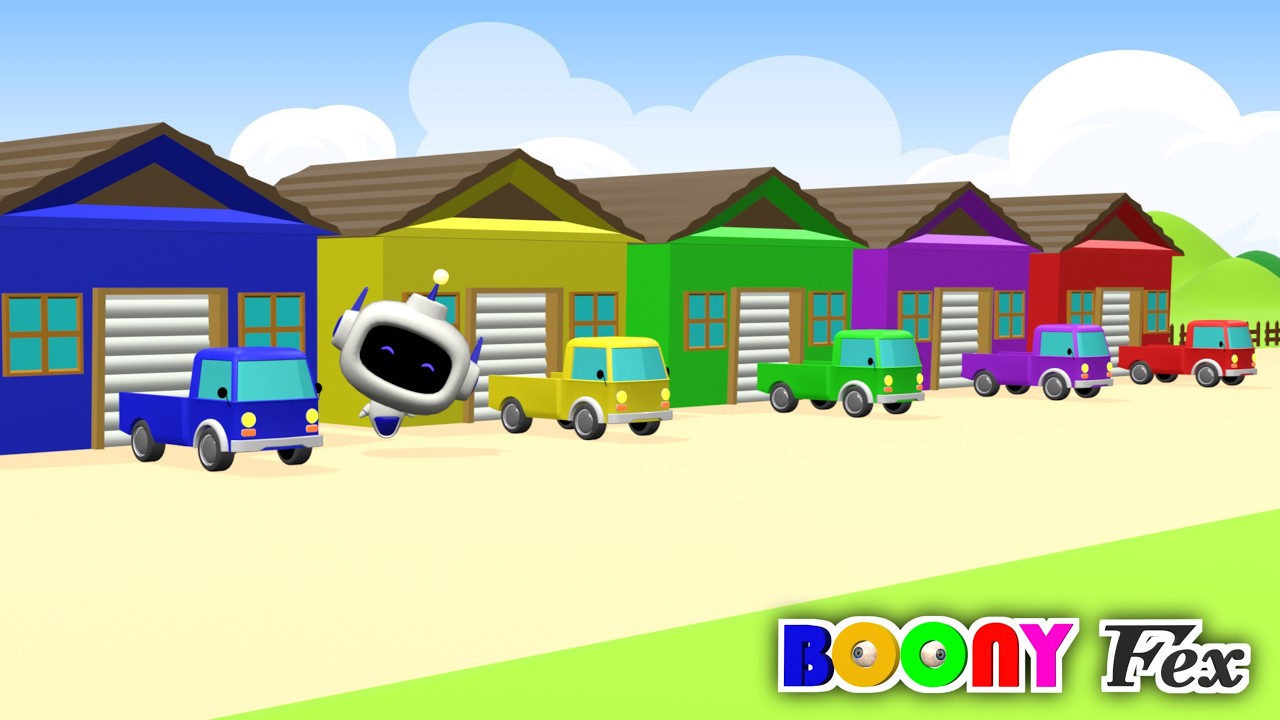 Colorful Trucks🚚 | Learn Colors for Kids | Boony the Robot