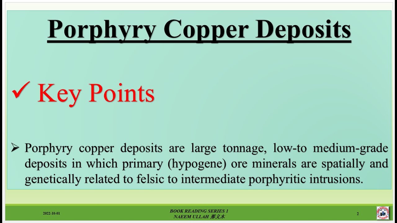 Porphyry Copper Deposits/ Lecture # 06 Economic Geology