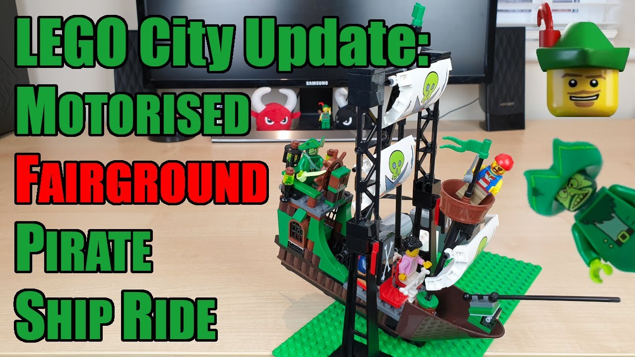 LEGO City Update - Motorised Fairground Pirate Ship Ride 3817 🎢🎡🎠🏹